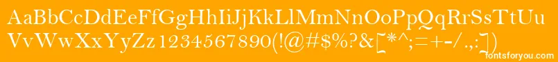 BellMt Font – White Fonts on Orange Background