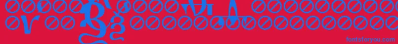 Подробнее о шрифте IrmologionErok Шрифт IrmologionErok – синие шрифты на красном фоне