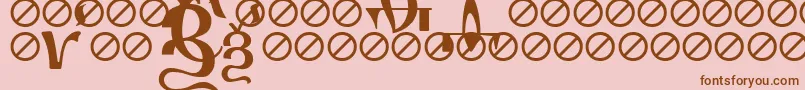 IrmologionErok Font – Brown Fonts on Pink Background