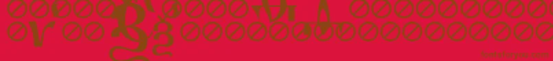 IrmologionErok Font – Brown Fonts on Red Background