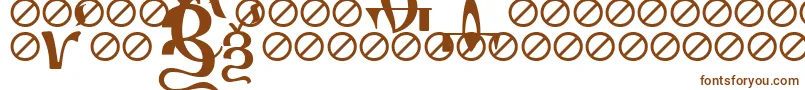 IrmologionErok-fontti – ruskeat fontit valkoisella taustalla