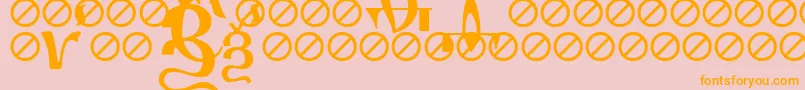 IrmologionErok Font – Orange Fonts on Pink Background