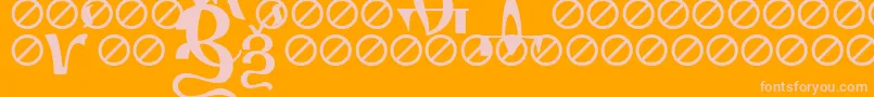 IrmologionErok Font – Pink Fonts on Orange Background