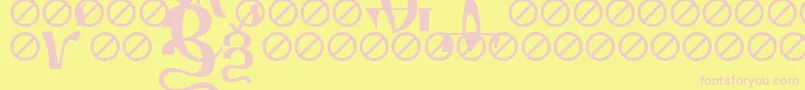 Czcionka IrmologionErok – różowe czcionki na żółtym tle