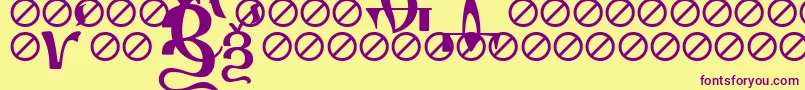 IrmologionErok Font – Purple Fonts on Yellow Background