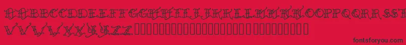 Heldxfast Font – Black Fonts on Red Background