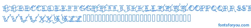 Heldxfast Font – Blue Fonts on White Background