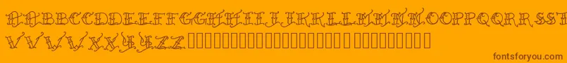 Heldxfast Font – Brown Fonts on Orange Background