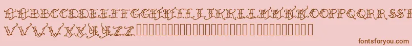 Heldxfast Font – Brown Fonts on Pink Background