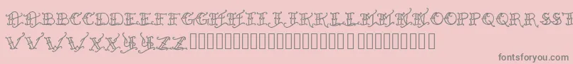Heldxfast Font – Gray Fonts on Pink Background