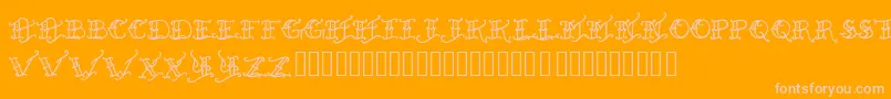 Heldxfast Font – Pink Fonts on Orange Background