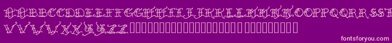 Heldxfast Font – Pink Fonts on Purple Background