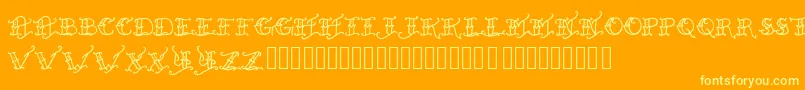 Heldxfast Font – Yellow Fonts on Orange Background