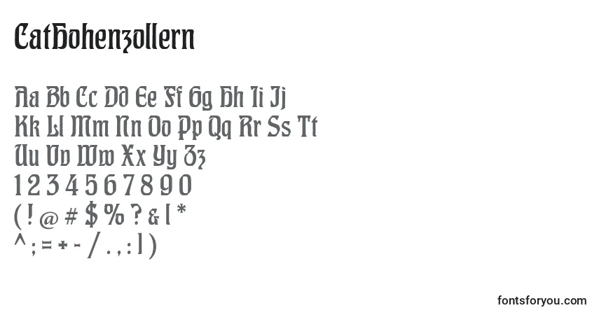 Schriftart CatHohenzollern – Alphabet, Zahlen, spezielle Symbole