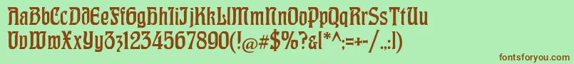 CatHohenzollern Font – Brown Fonts on Green Background
