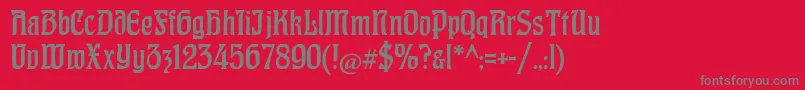 CatHohenzollern Font – Gray Fonts on Red Background