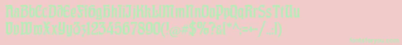 CatHohenzollern Font – Green Fonts on Pink Background