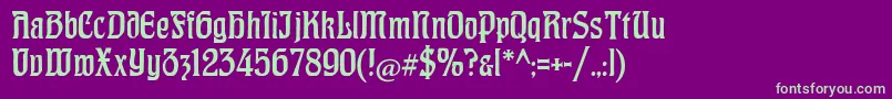 CatHohenzollern-fontti – vihreät fontit violetilla taustalla