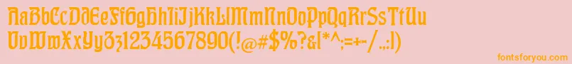 CatHohenzollern Font – Orange Fonts on Pink Background