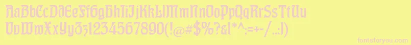 CatHohenzollern Font – Pink Fonts on Yellow Background