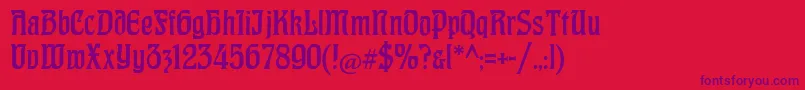 CatHohenzollern Font – Purple Fonts on Red Background