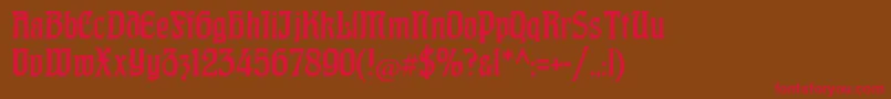 CatHohenzollern Font – Red Fonts on Brown Background