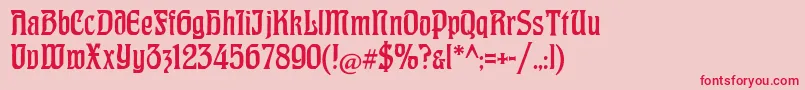 CatHohenzollern Font – Red Fonts on Pink Background