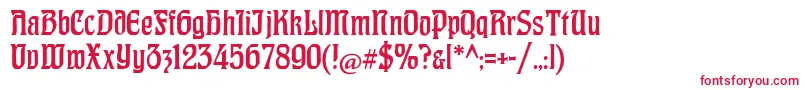 CatHohenzollern Font – Red Fonts on White Background