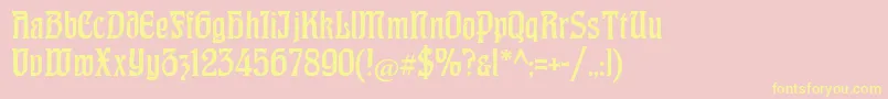 fuente CatHohenzollern – Fuentes Amarillas Sobre Fondo Rosa
