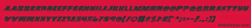 LandSharkItalic Font – Black Fonts on Red Background