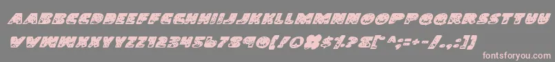 LandSharkItalic Font – Pink Fonts on Gray Background