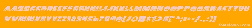 LandSharkItalic Font – Pink Fonts on Orange Background