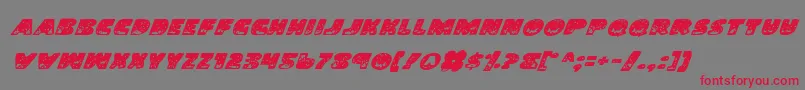 Police LandSharkItalic – polices rouges sur fond gris