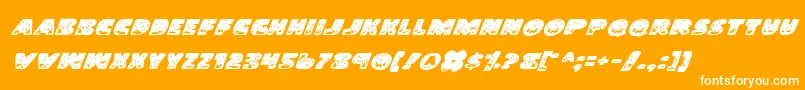 LandSharkItalic Font – White Fonts on Orange Background