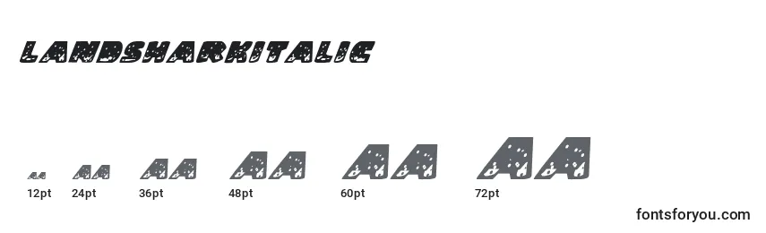 LandSharkItalic Font Sizes