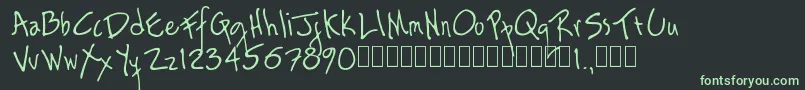 Rag-fontti – vihreät fontit mustalla taustalla