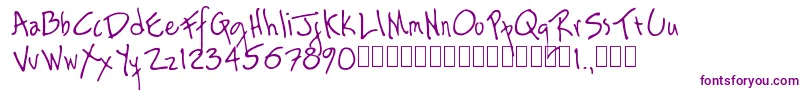 Rag Font – Purple Fonts on White Background