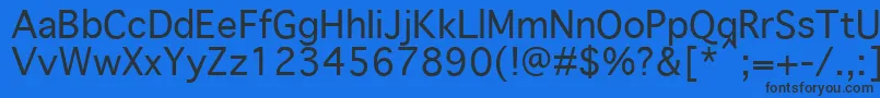 GenevaPlain.001.001 Font – Black Fonts on Blue Background
