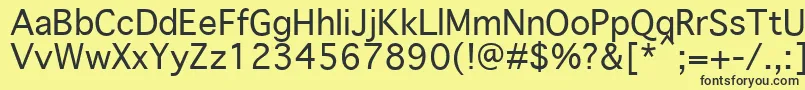 GenevaPlain.001.001 Font – Black Fonts on Yellow Background