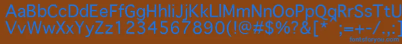 GenevaPlain.001.001 Font – Blue Fonts on Brown Background