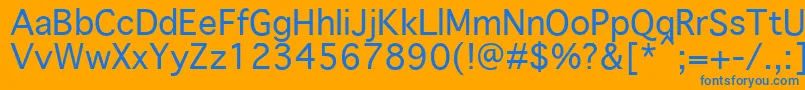 GenevaPlain.001.001 Font – Blue Fonts on Orange Background