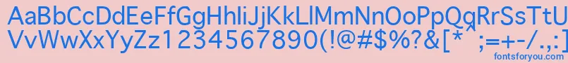 GenevaPlain.001.001 Font – Blue Fonts on Pink Background