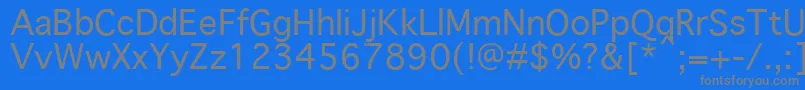 GenevaPlain.001.001 Font – Gray Fonts on Blue Background
