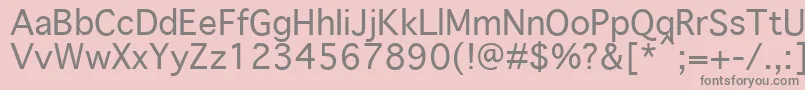 GenevaPlain.001.001 Font – Gray Fonts on Pink Background