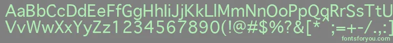 GenevaPlain.001.001 Font – Green Fonts on Gray Background