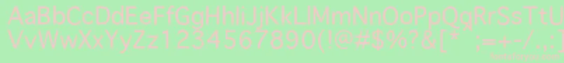 GenevaPlain.001.001-Schriftart – Rosa Schriften auf grünem Hintergrund