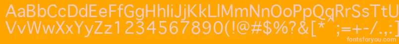 GenevaPlain.001.001 Font – Pink Fonts on Orange Background