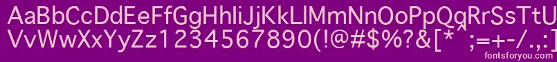 GenevaPlain.001.001 Font – Pink Fonts on Purple Background