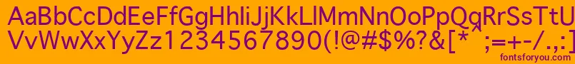 GenevaPlain.001.001 Font – Purple Fonts on Orange Background