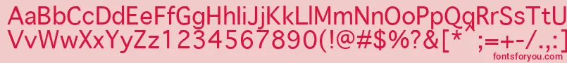 GenevaPlain.001.001 Font – Red Fonts on Pink Background